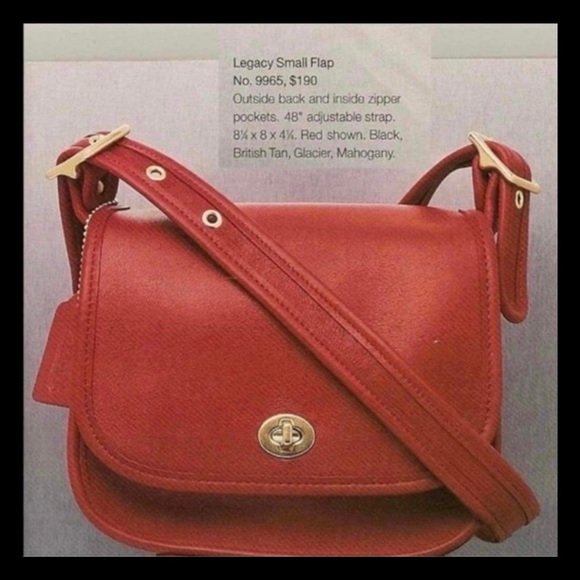 ❤️SOLD❤️Vintage Coach Mahogany Legacy Small Flap 9965 - Picture 2 of 10